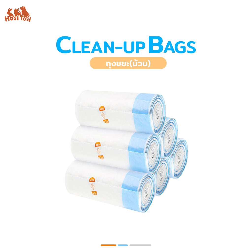 Hosttail Clean-up bags ถุงขยะ(ม้วน)